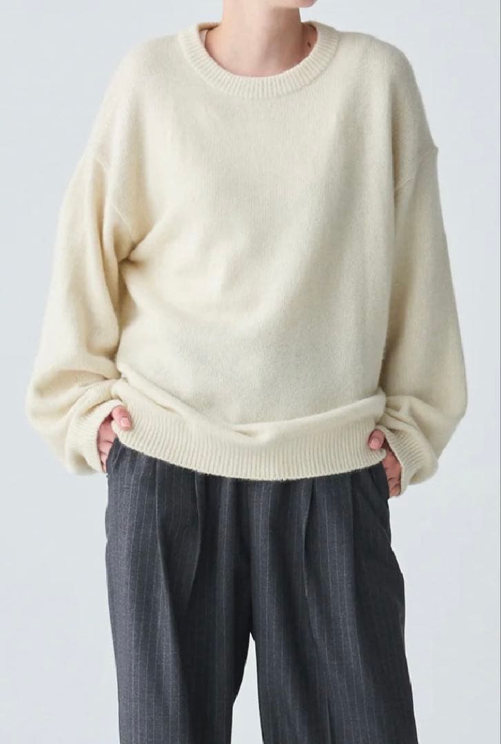 LiSALiSAashiyaリサリサ芦屋ishi ラクーン混コンフォートニット