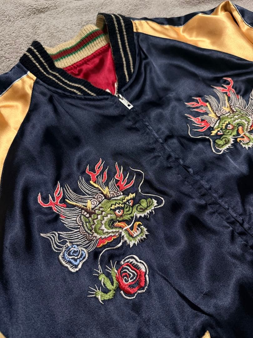 ２面用 テーラー東洋 虎蛇 日本限定 スカジャン vintage サテン USA