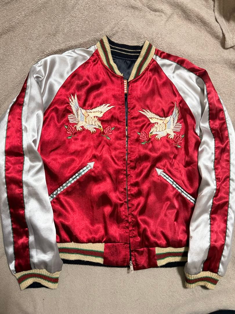 ２面用 テーラー東洋 虎蛇 日本限定 スカジャン vintage サテン USA