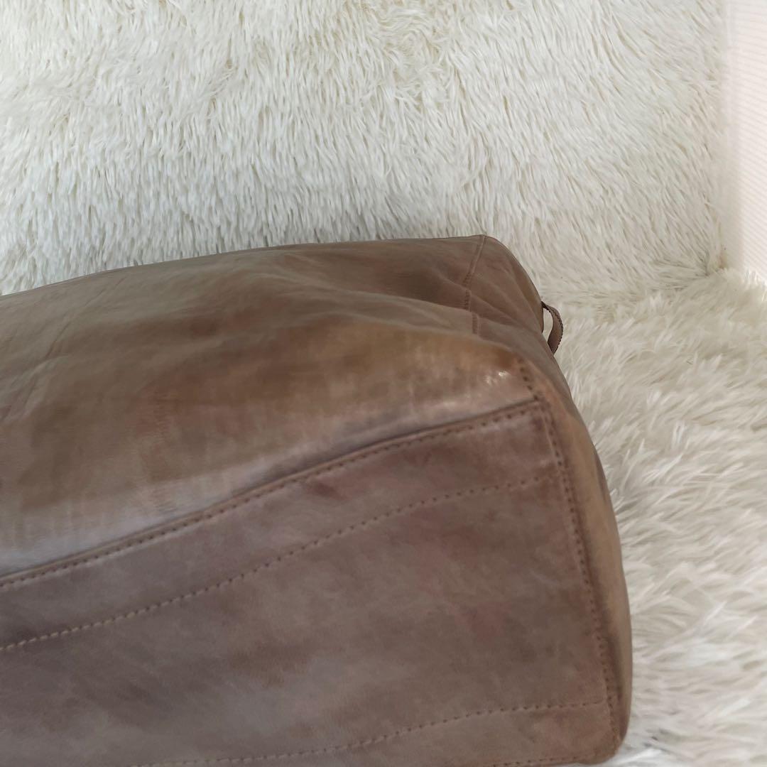 【大容量】ダンゲンテン トートバッグ オールレザー ブラウン A4収納可