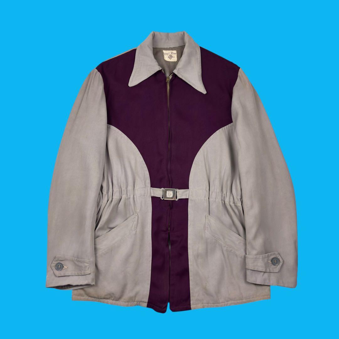 40s〜50s Ash ギャバジン スポーツジャケット ギャバシャン コの字留め