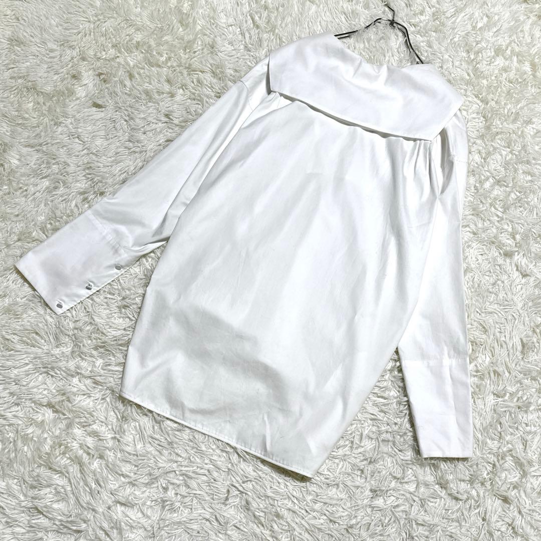 25AW イエナ セイラーカラードレスシャツ ホワイト