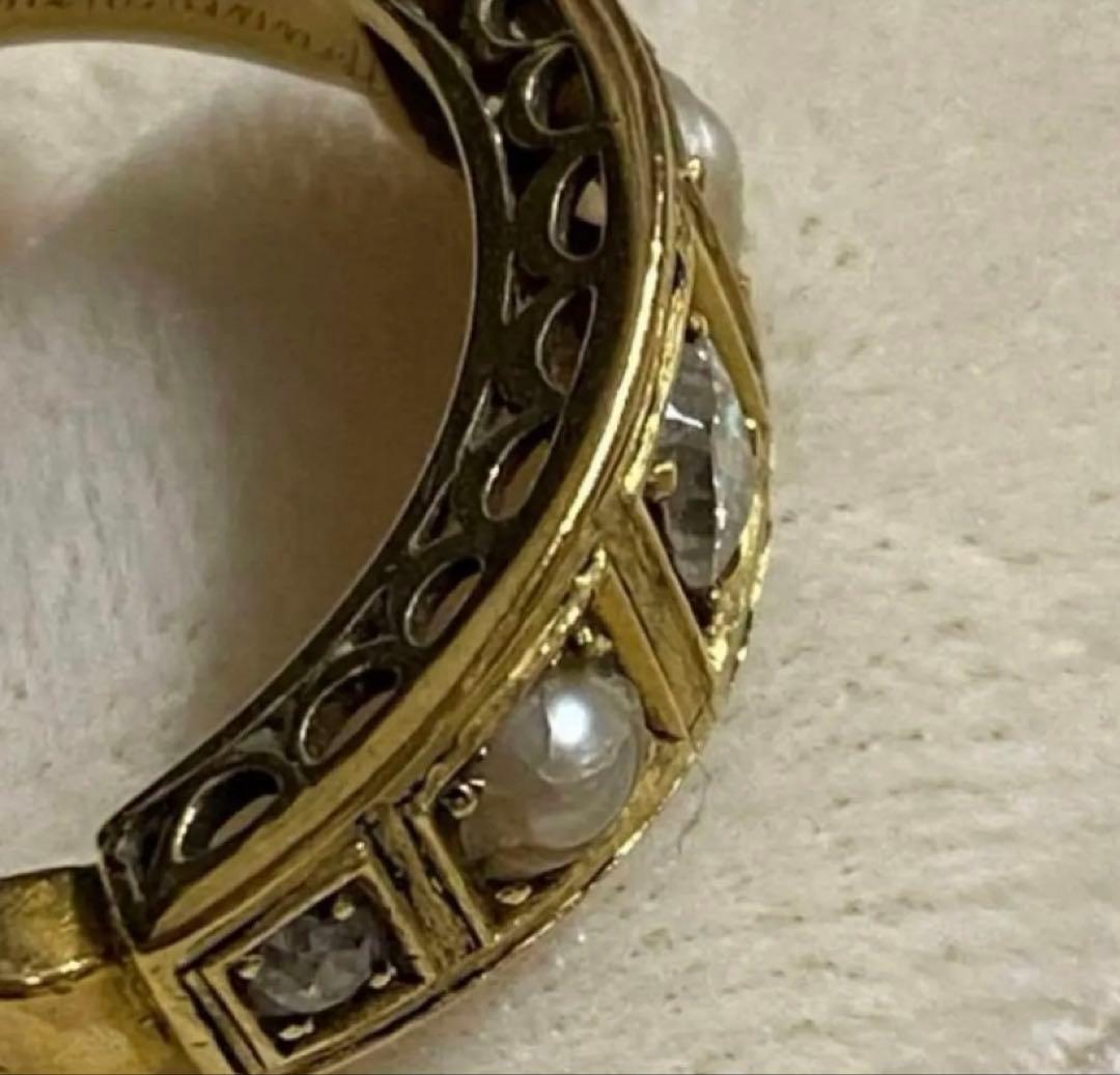 18金　18K イギリスアンティーク　リング　指輪