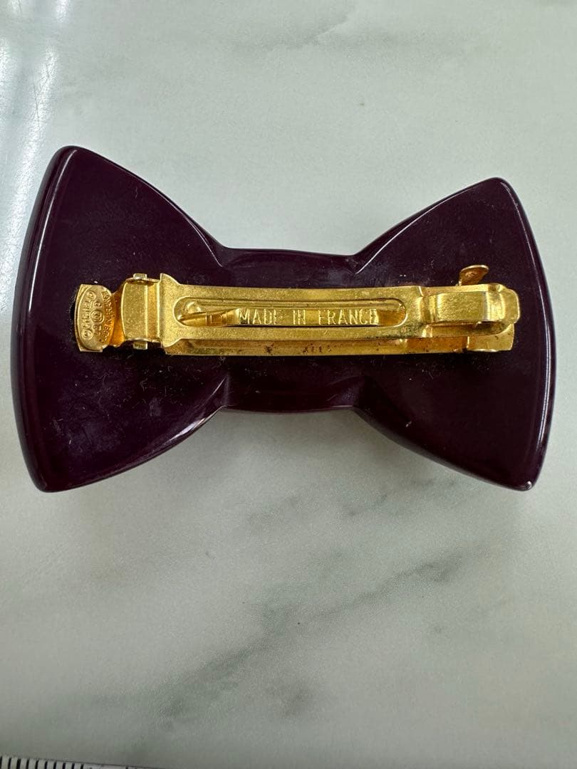 CHANEL シャネル　リボン　バレッタ　訳あり