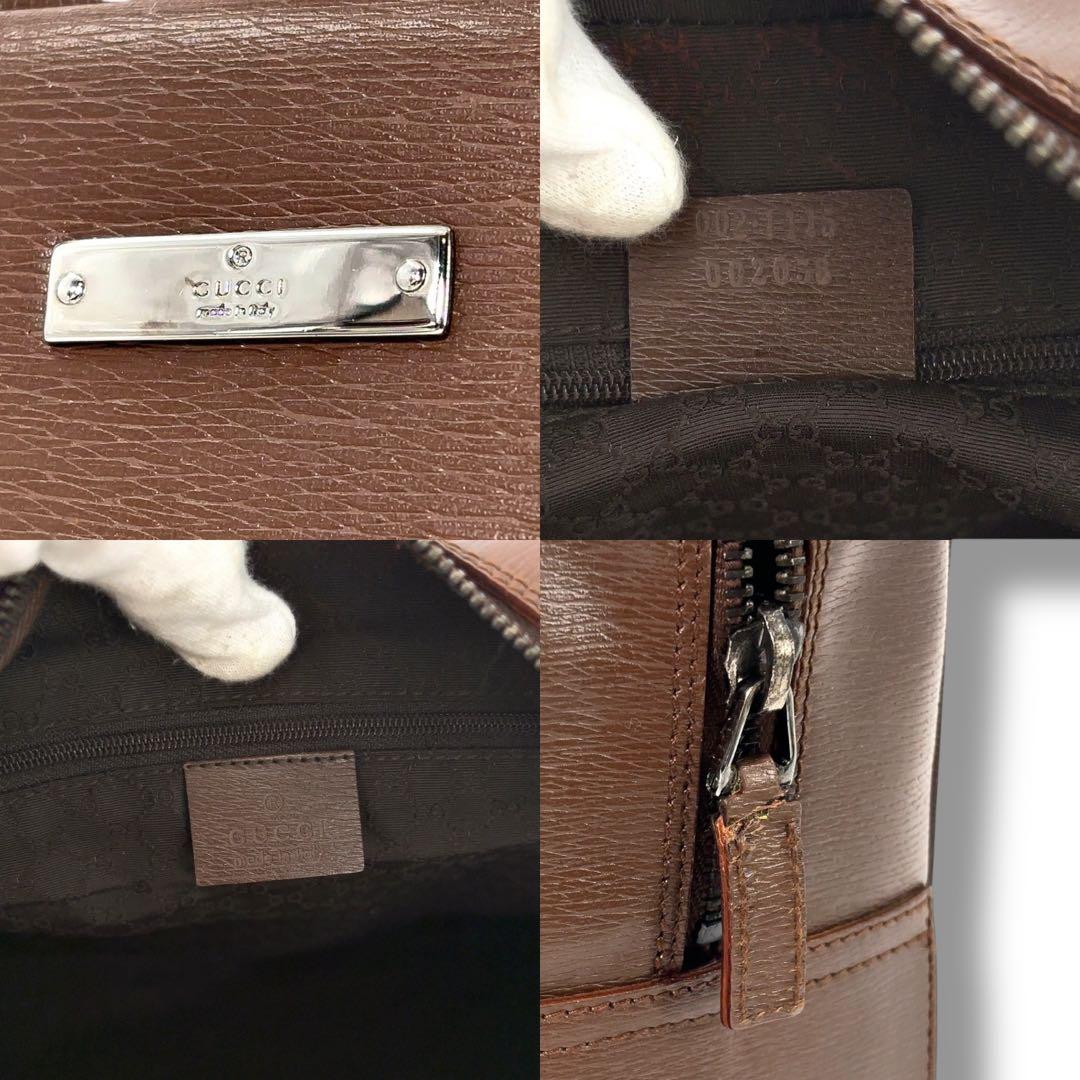 【高級】GUCCI グッチ　ショルダーバッグ　革　ロゴ　ボーリング　ハンドバッグ