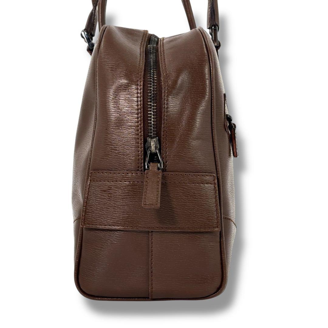 【高級】GUCCI グッチ　ショルダーバッグ　革　ロゴ　ボーリング　ハンドバッグ