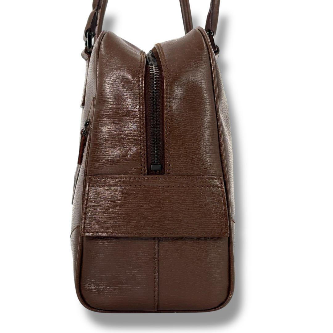 【高級】GUCCI グッチ　ショルダーバッグ　革　ロゴ　ボーリング　ハンドバッグ