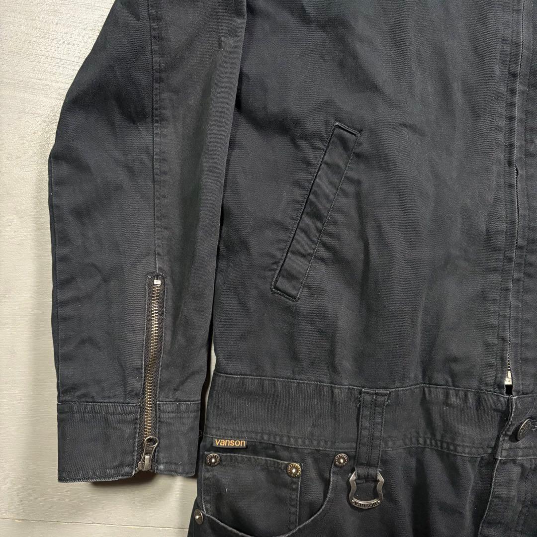 VANSON JACKLOSE つなぎ　オールインワン　刺繍　ドクロ