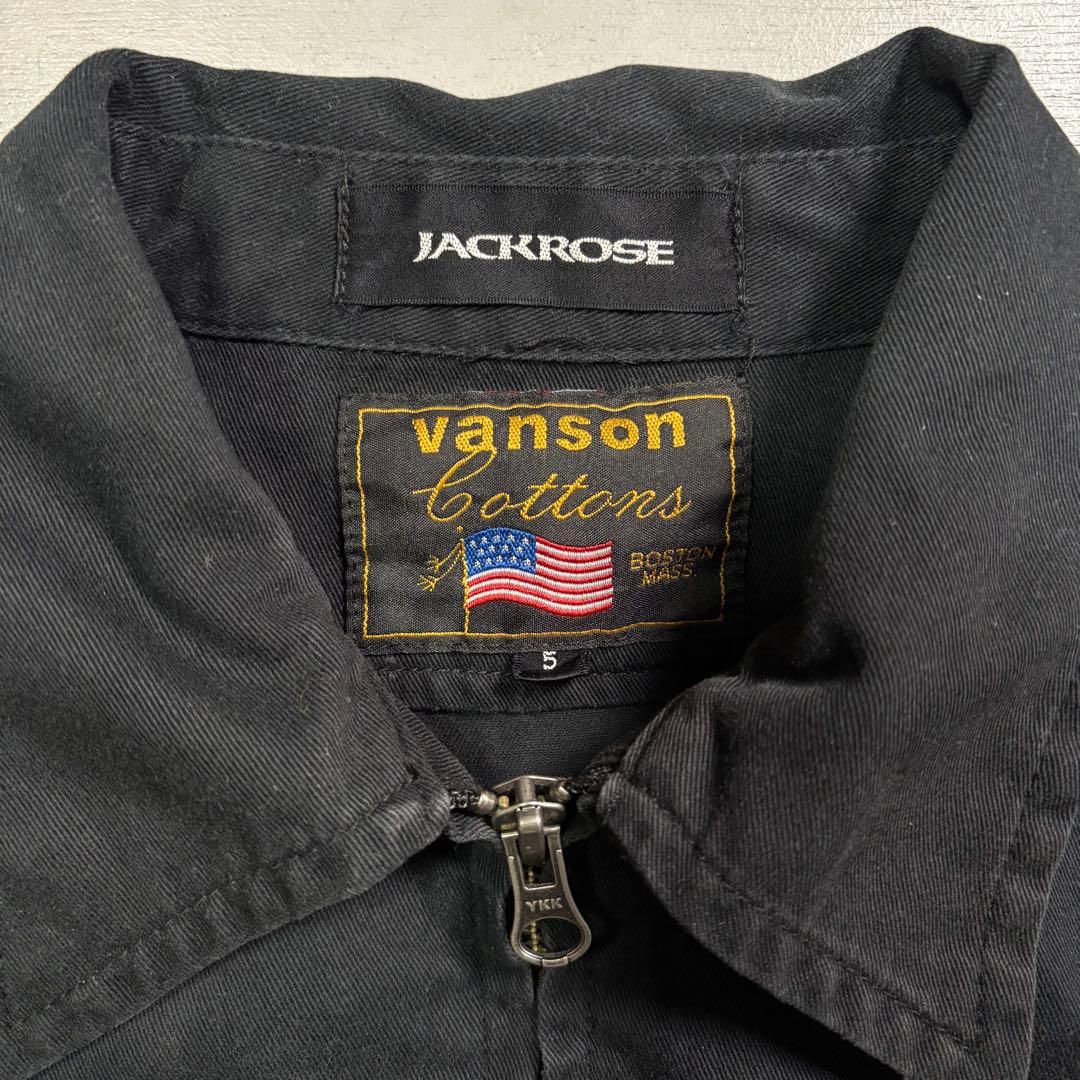 VANSON JACKLOSE つなぎ　オールインワン　刺繍　ドクロ