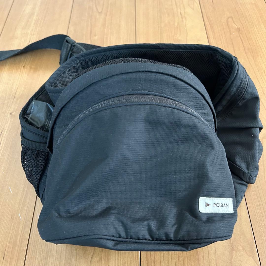 ポルバン　アドバンス ヒップシート　黒　ショルダーベルト付き　新生児　幼児