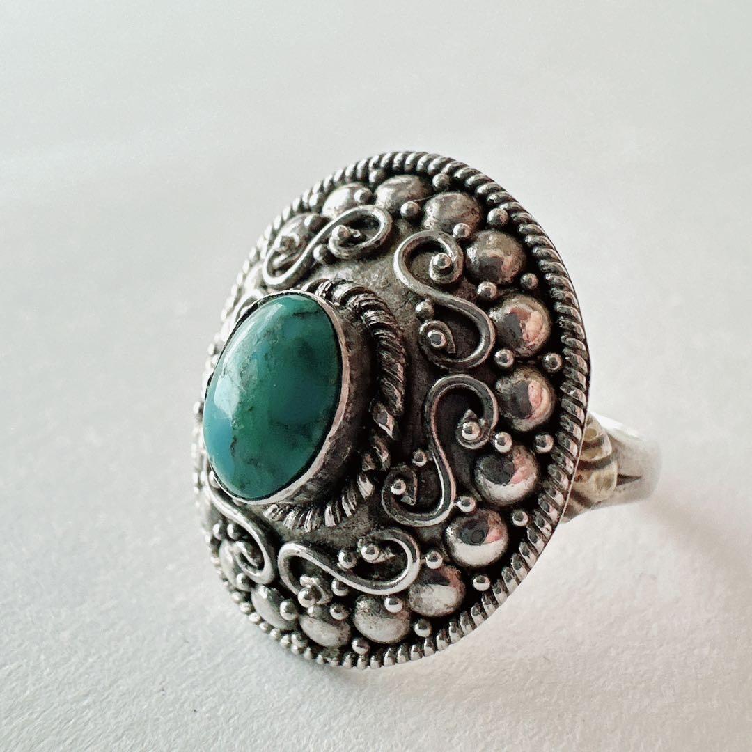 ヴィンテージ　バリ　フィリグリー　シルバー　リング 【J628】