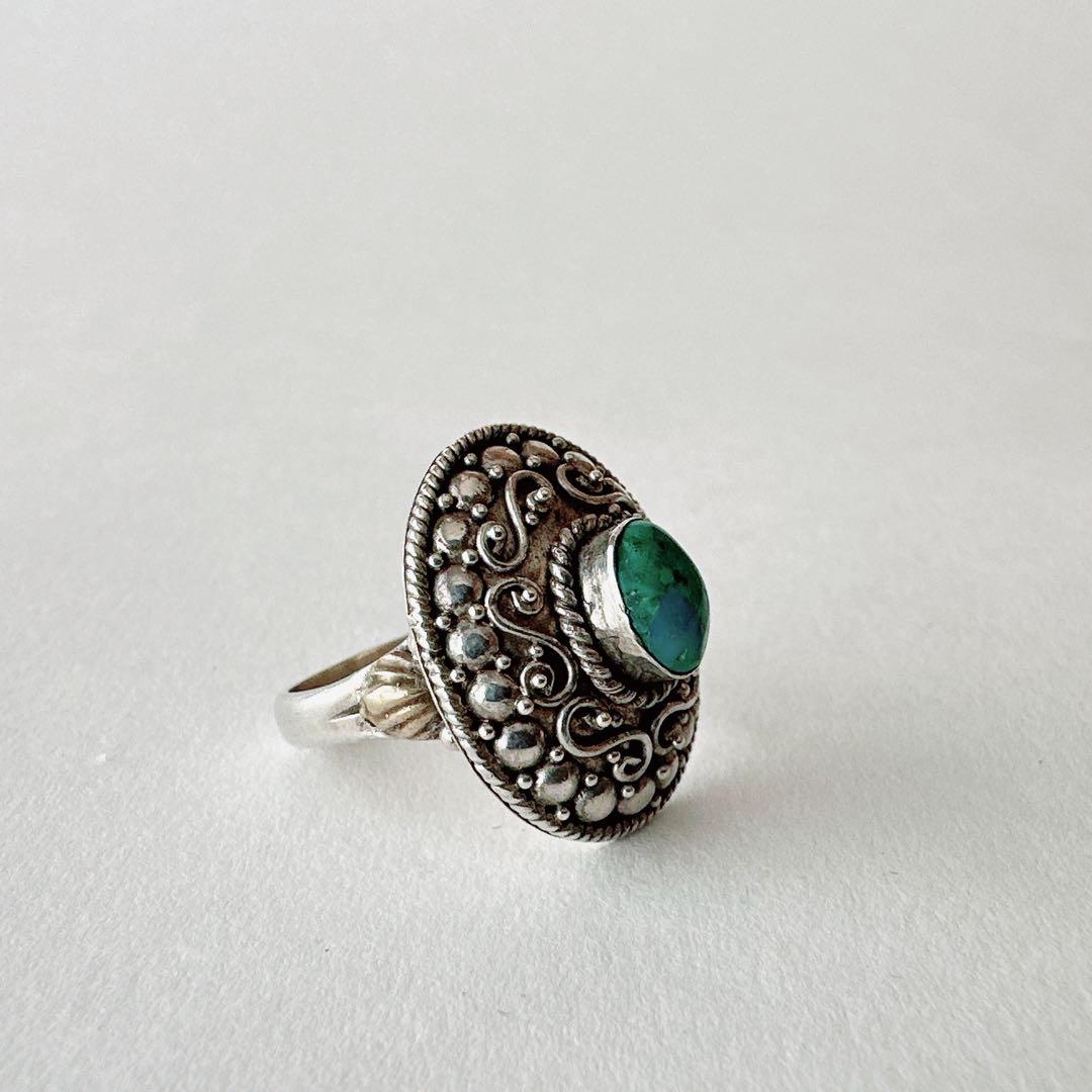 ヴィンテージ　バリ　フィリグリー　シルバー　リング 【J628】