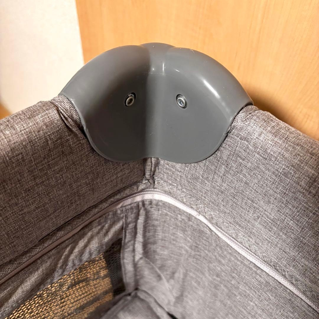 美品✨ プレイヤード ベビーベッド 折りたたみ ベビーサークル　グレー