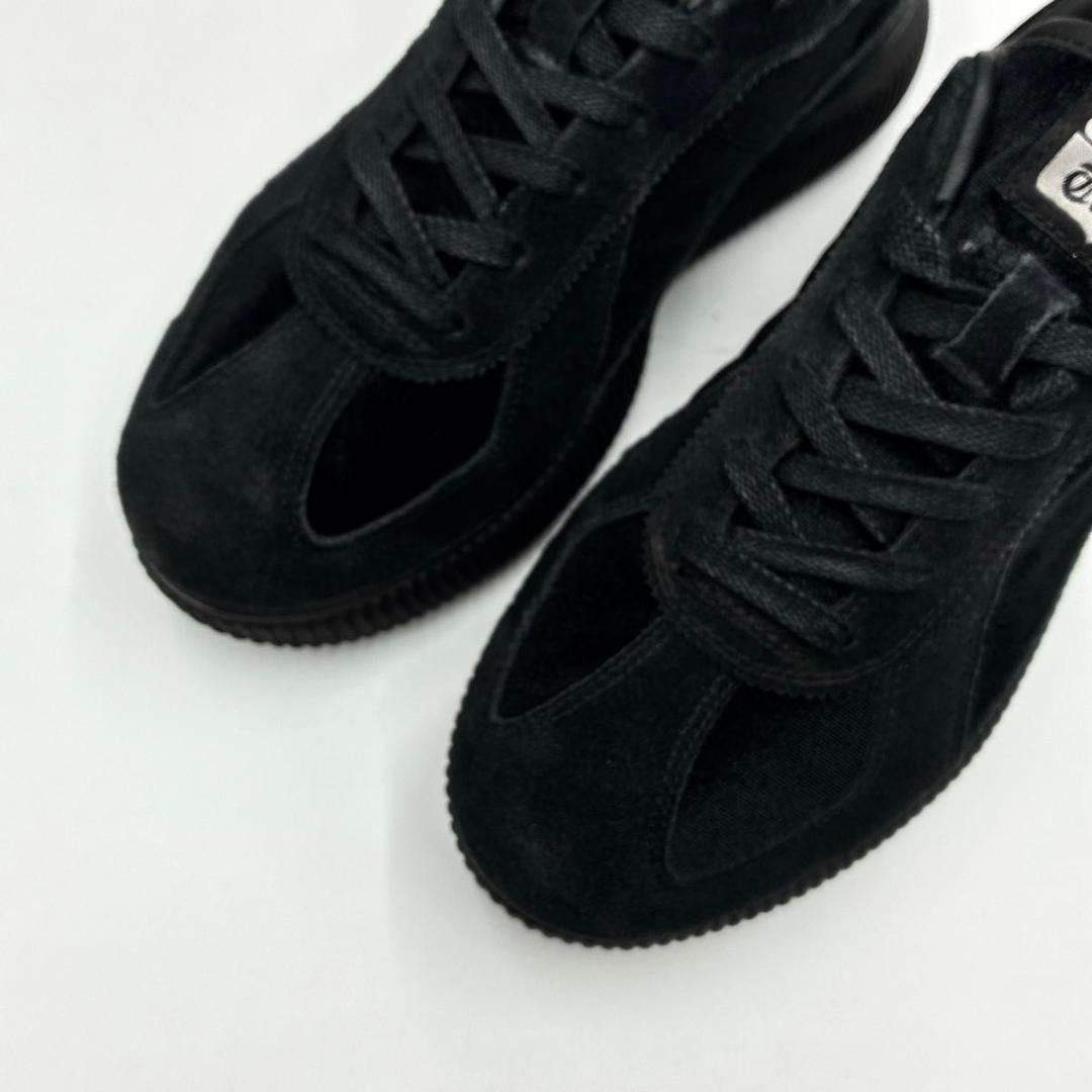 美品 オニツカタイガー デレシティ スニーカー ブラック ベロア 厚底 27cm