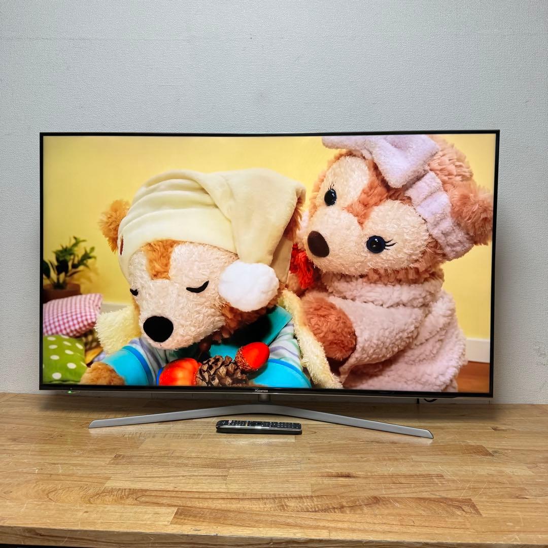 ハイセンス 55V型 4Kチューナー内蔵 液晶テレビ 55U7E 動画アプリ○