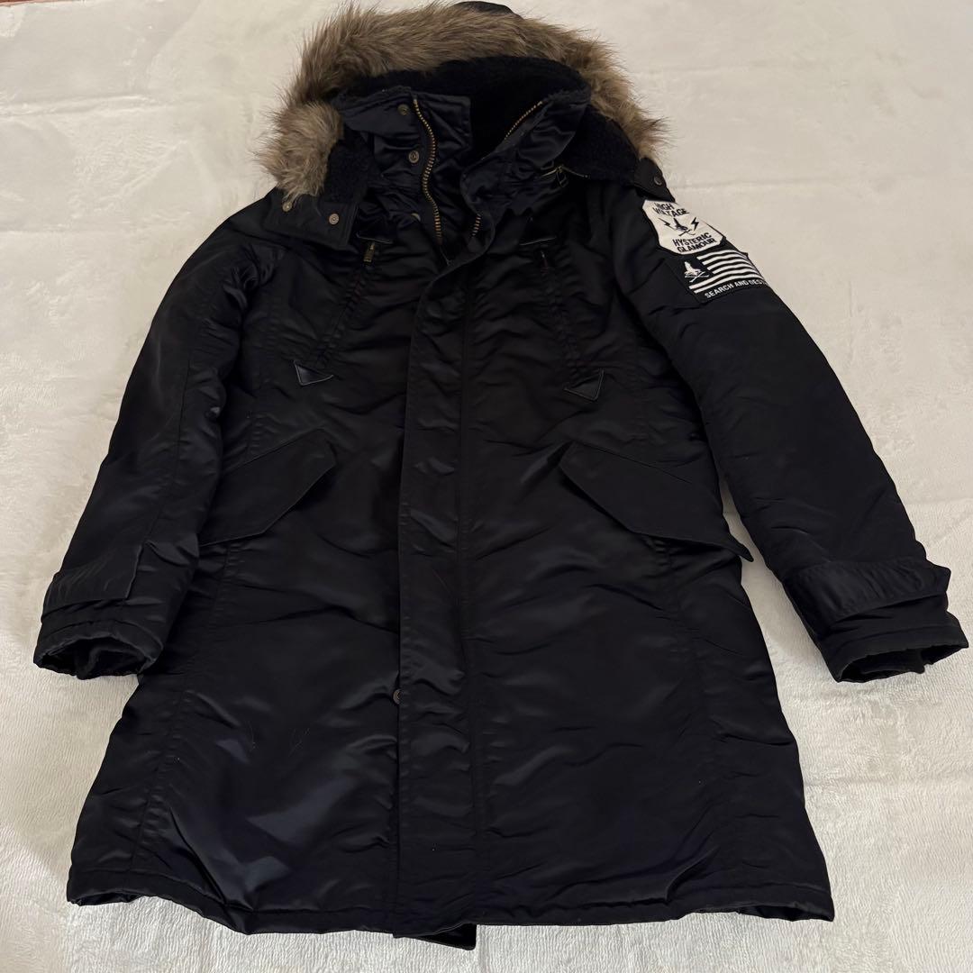 レア✨ヒステリックグラマー 2way ワッペン フードファー フリーサイズ 黒