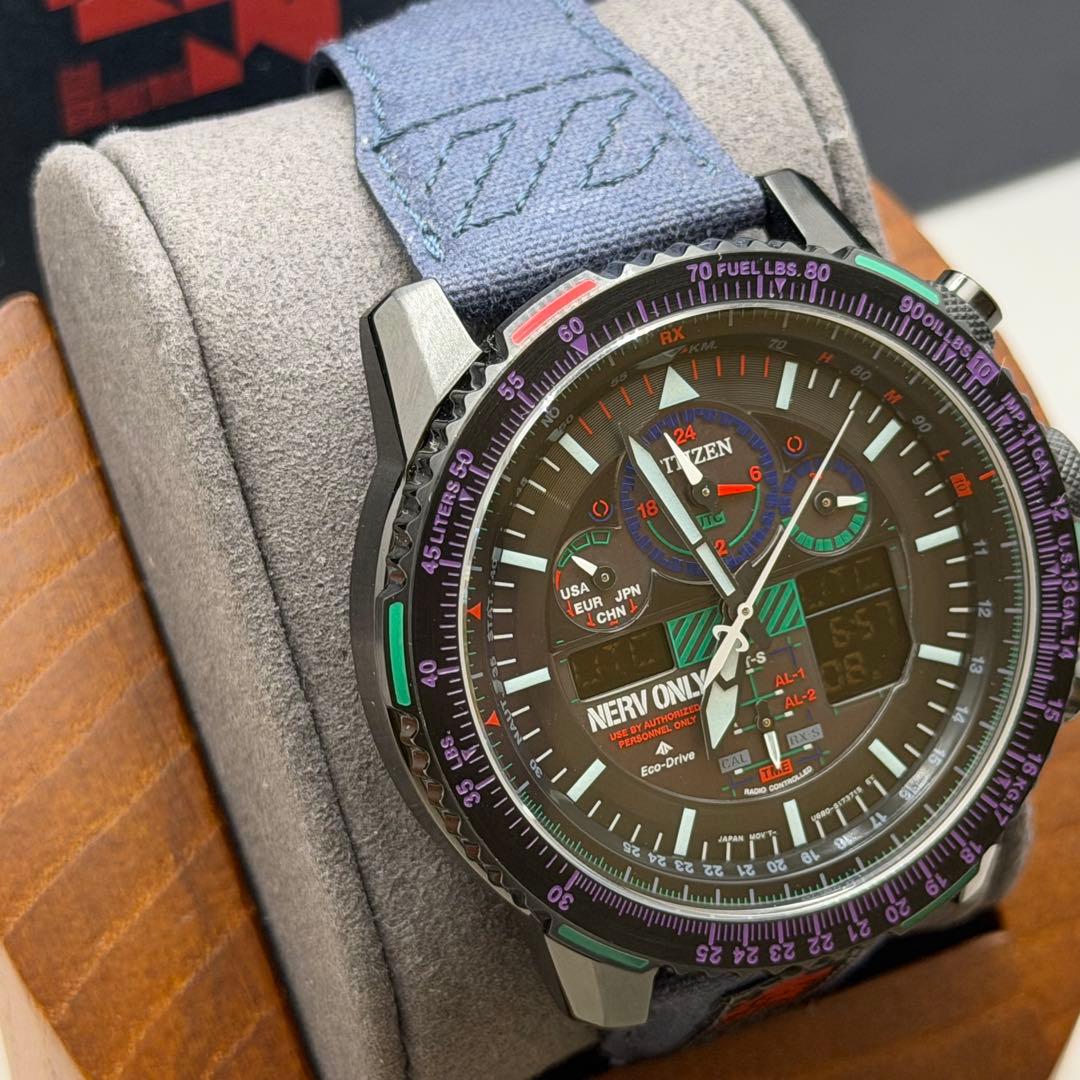 【新品未使用】500本限定　シチズン　エヴァンゲリオン　ネルフエディション　箱付