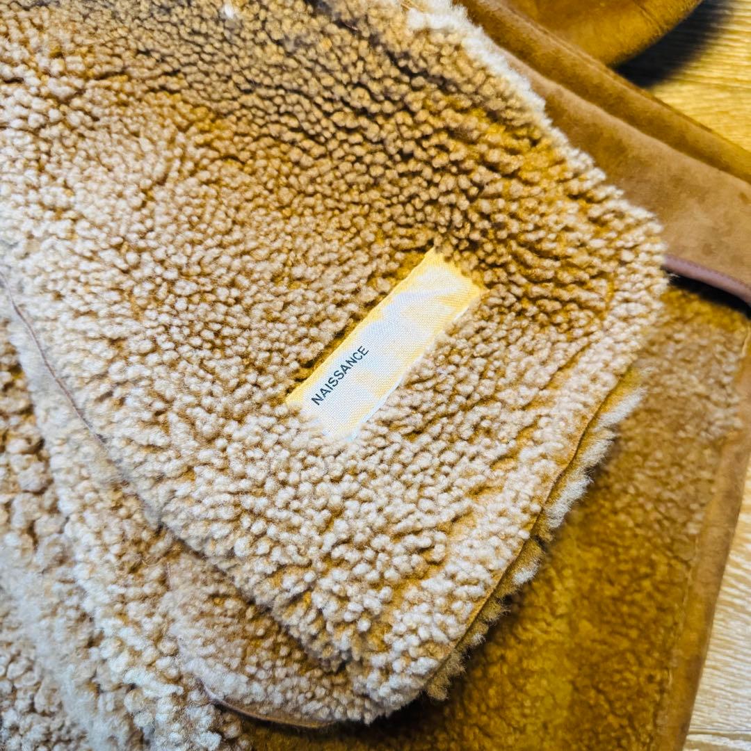 ひひろろ　NAISSANCE ネサンス　本革　ムートンコート　XL