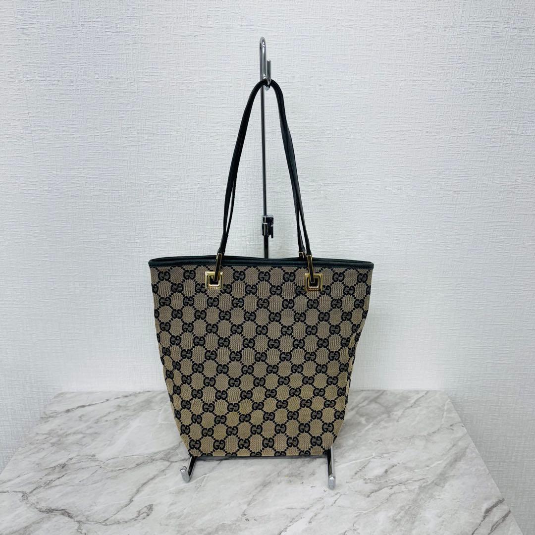 ✨GUCCI✨グッチ✨GG柄✨キャンバス✨ブラック✨ヴィンテージ✨トートバッグ✨