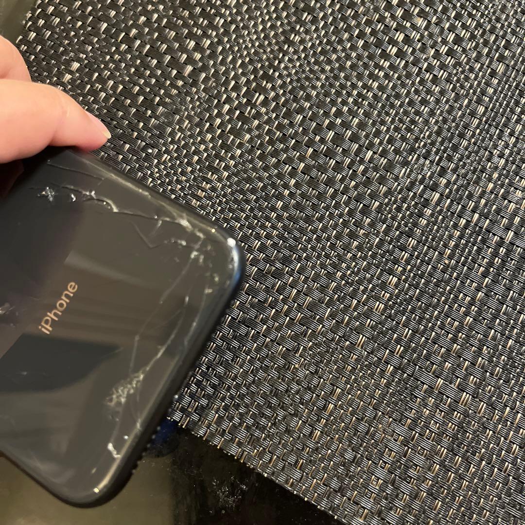 iPhoneXR ブラック ジャンク品 バッテリー付スマホケースセット