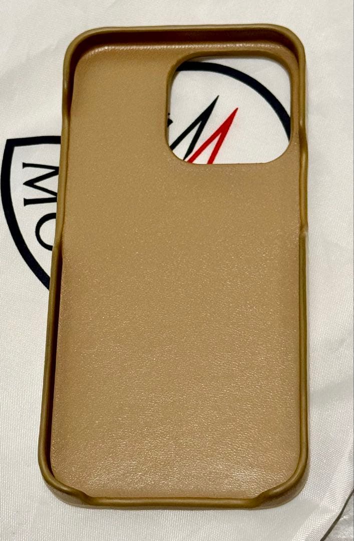 MONCLER モンクレール iPhone 13 PRO レザーケース ベージュ