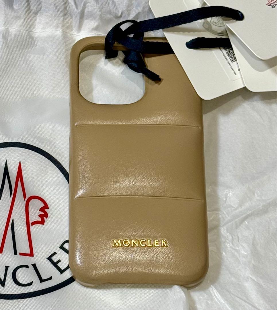 MONCLER モンクレール iPhone 13 PRO レザーケース ベージュ