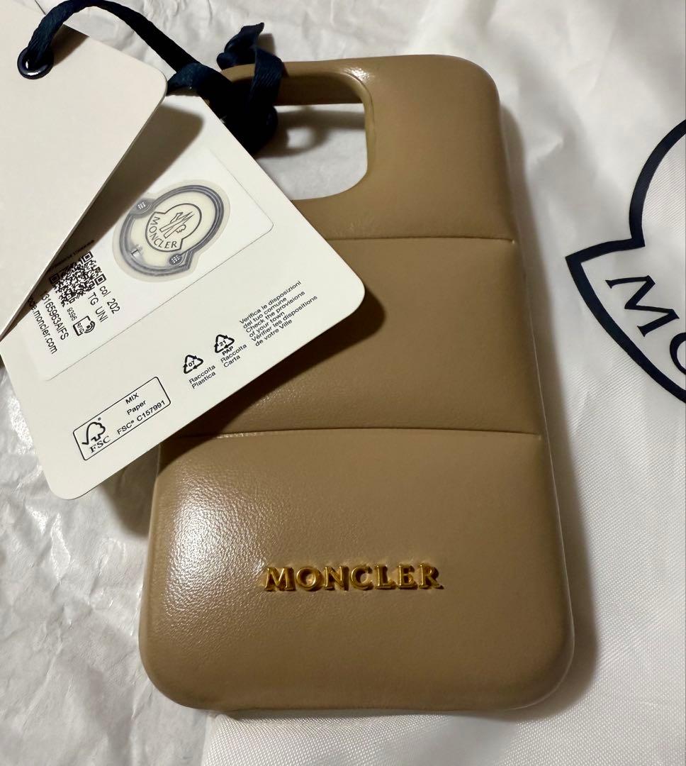 MONCLER モンクレール iPhone 13 PRO レザーケース ベージュ