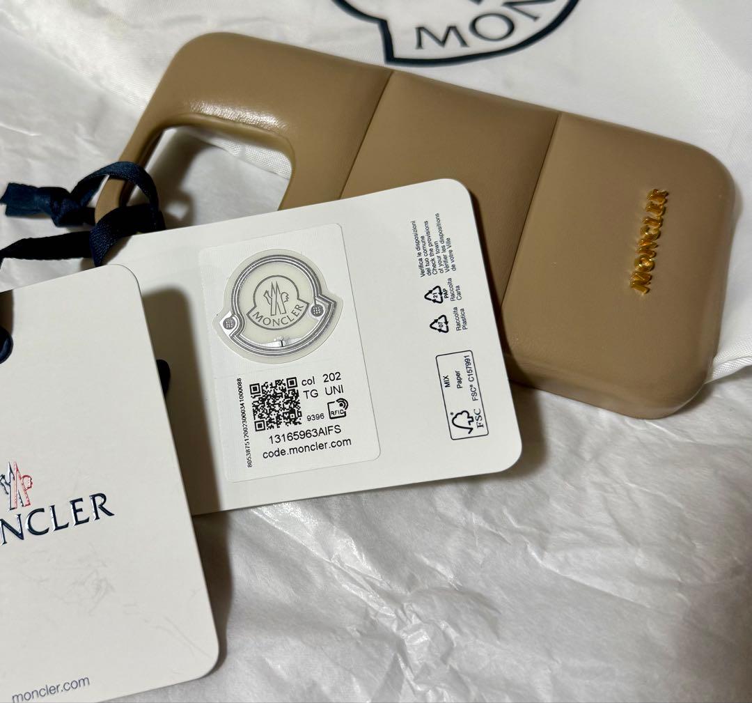MONCLER モンクレール iPhone 13 PRO レザーケース ベージュ