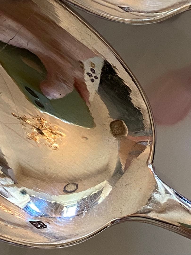 【フランス／H.Soufflot】純銀／フォーク＆スプーン ２セット