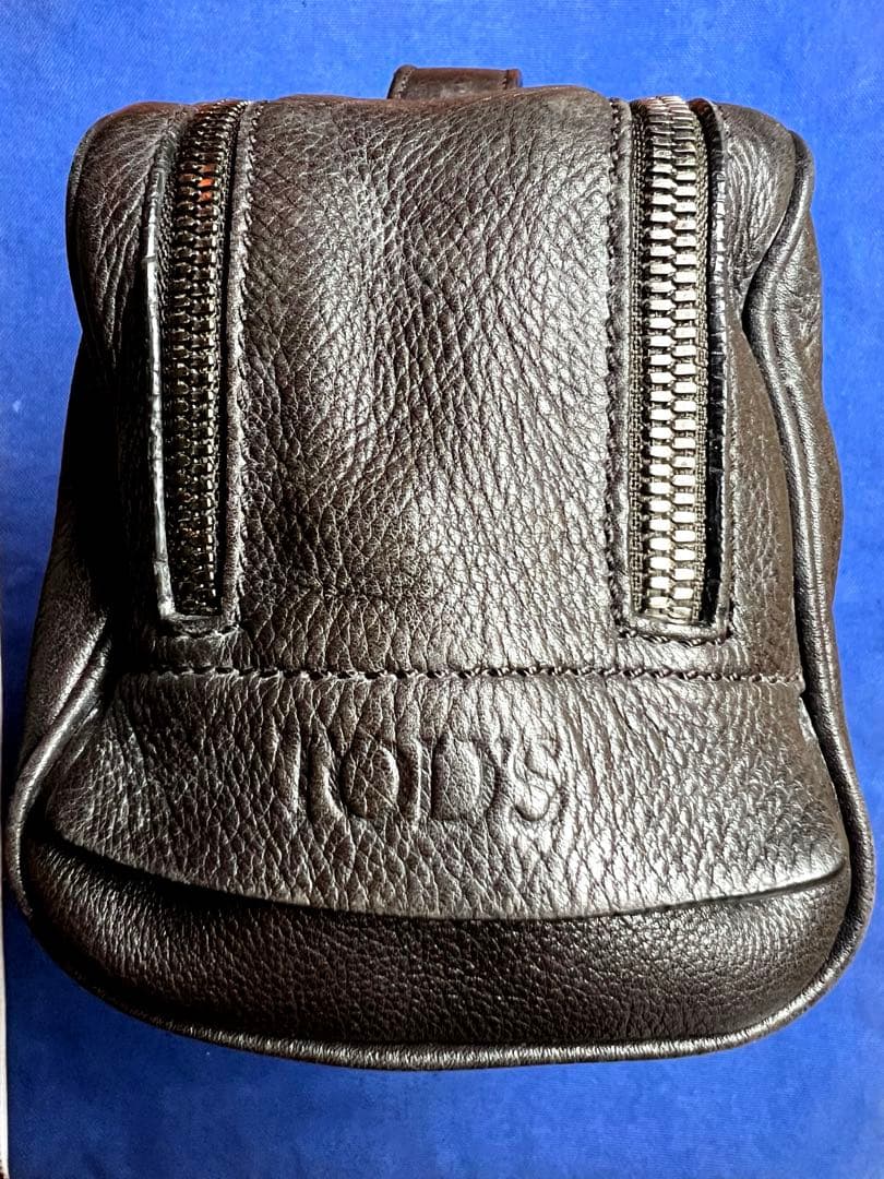 トッズ　TOD’S セカンドバッグ　Wジップ クラッチバック ダークブラウン