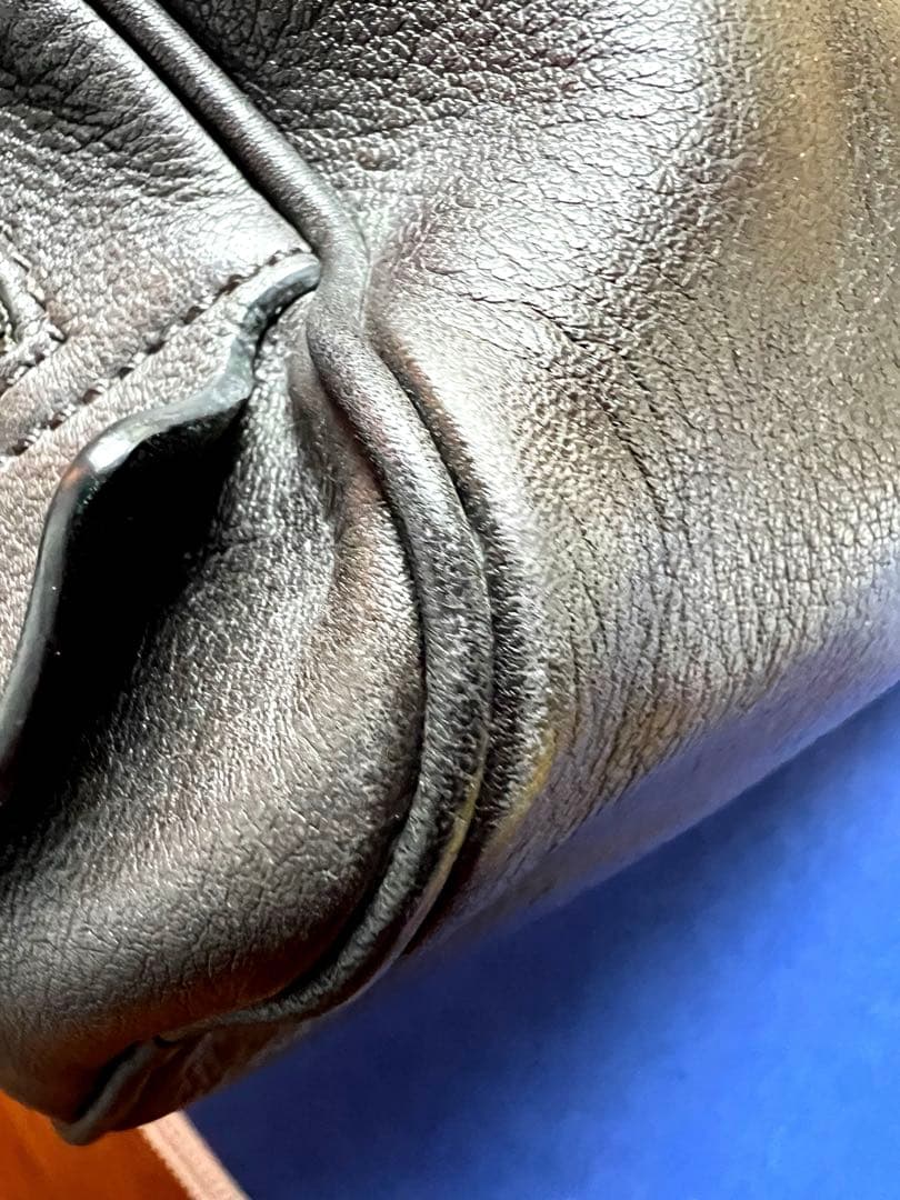 トッズ　TOD’S セカンドバッグ　Wジップ クラッチバック ダークブラウン