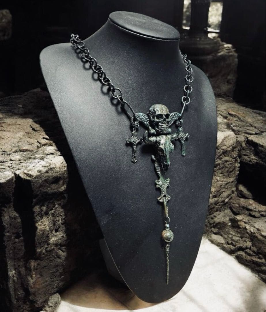 ★儚様★1点物★ジャンポールゴルチエ★バッファロースカルヘッドカルマネックレス