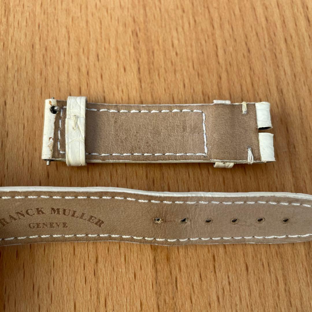 フランク・ミュラー レザーベルト ホワイト 16mm