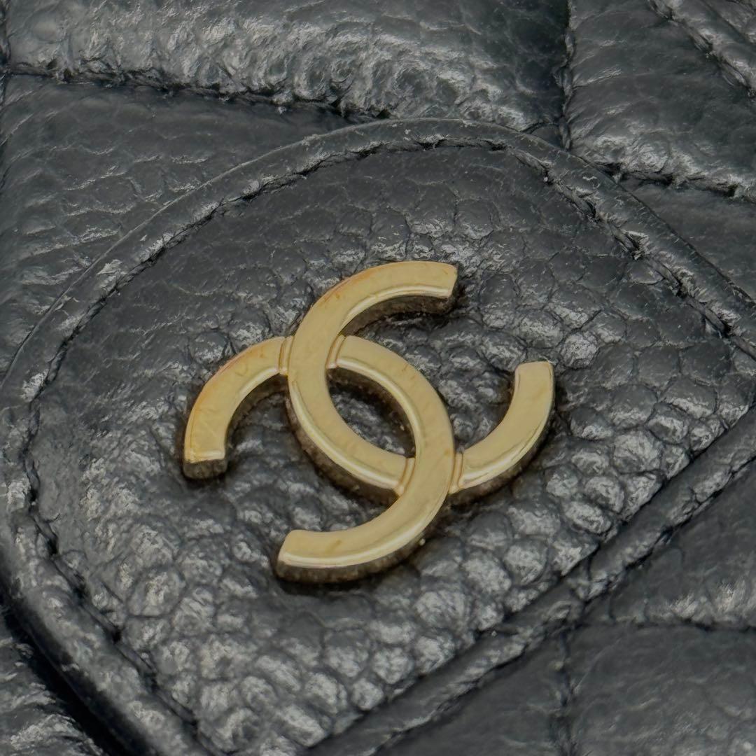 シャネル iPhone15Pro MAX キャビアスキン スマホケース 0952