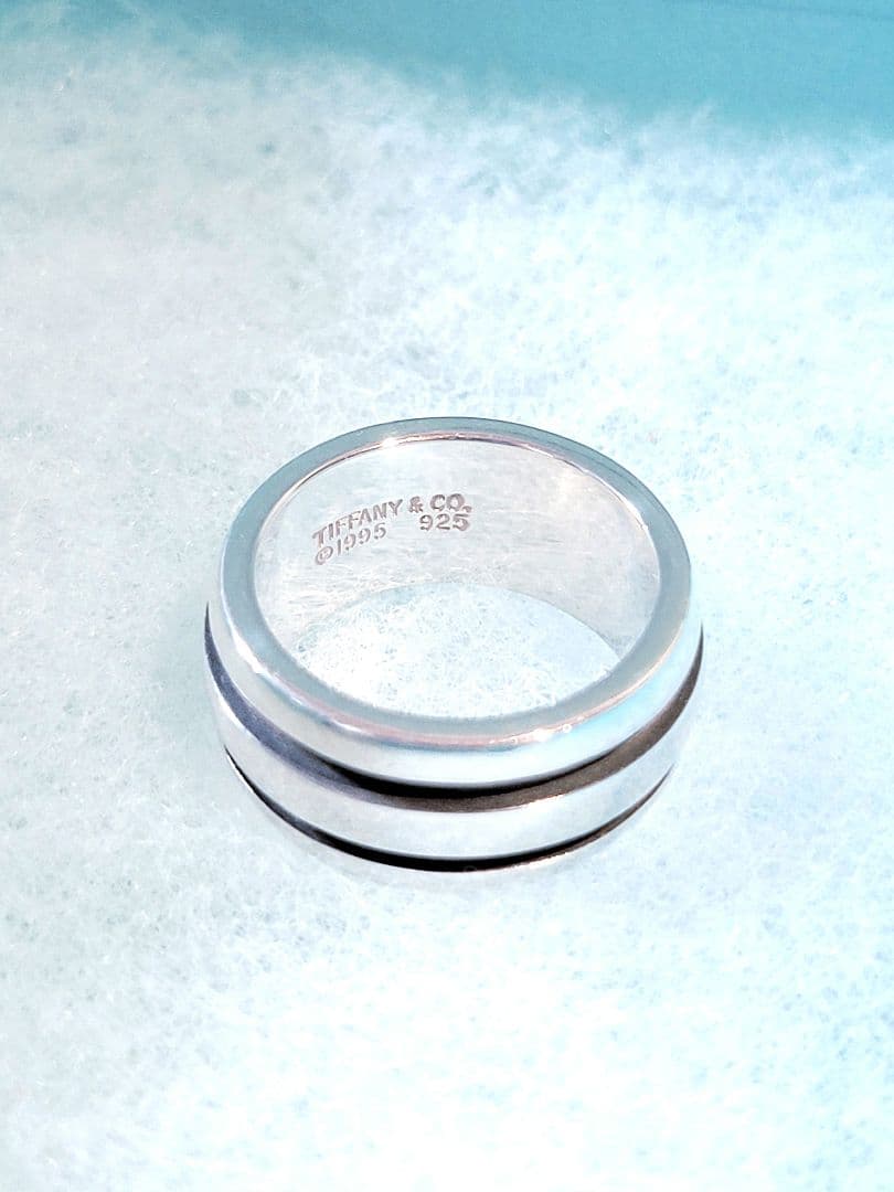 【 美品 】ティファニー　グルーブドリング　ダブルライン　シルバー925