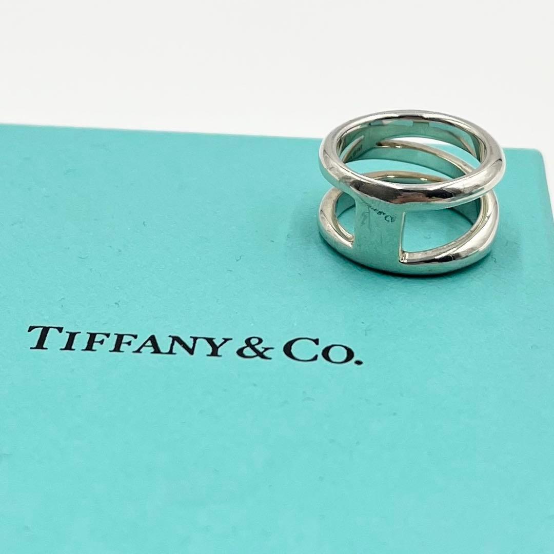 美品 Tiffany ダイアゴナル リング シルバー925 ビンテージ 希少