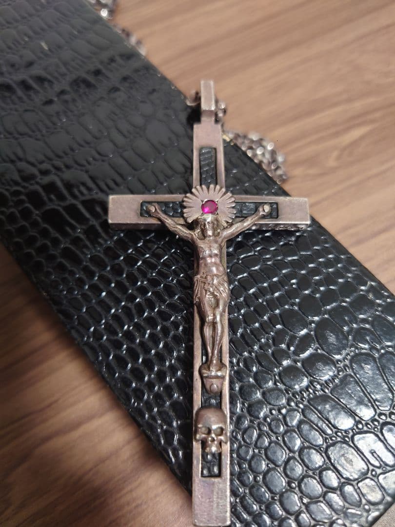 バックラッシュ　ネックレス　ロザリオ　backlash レザー