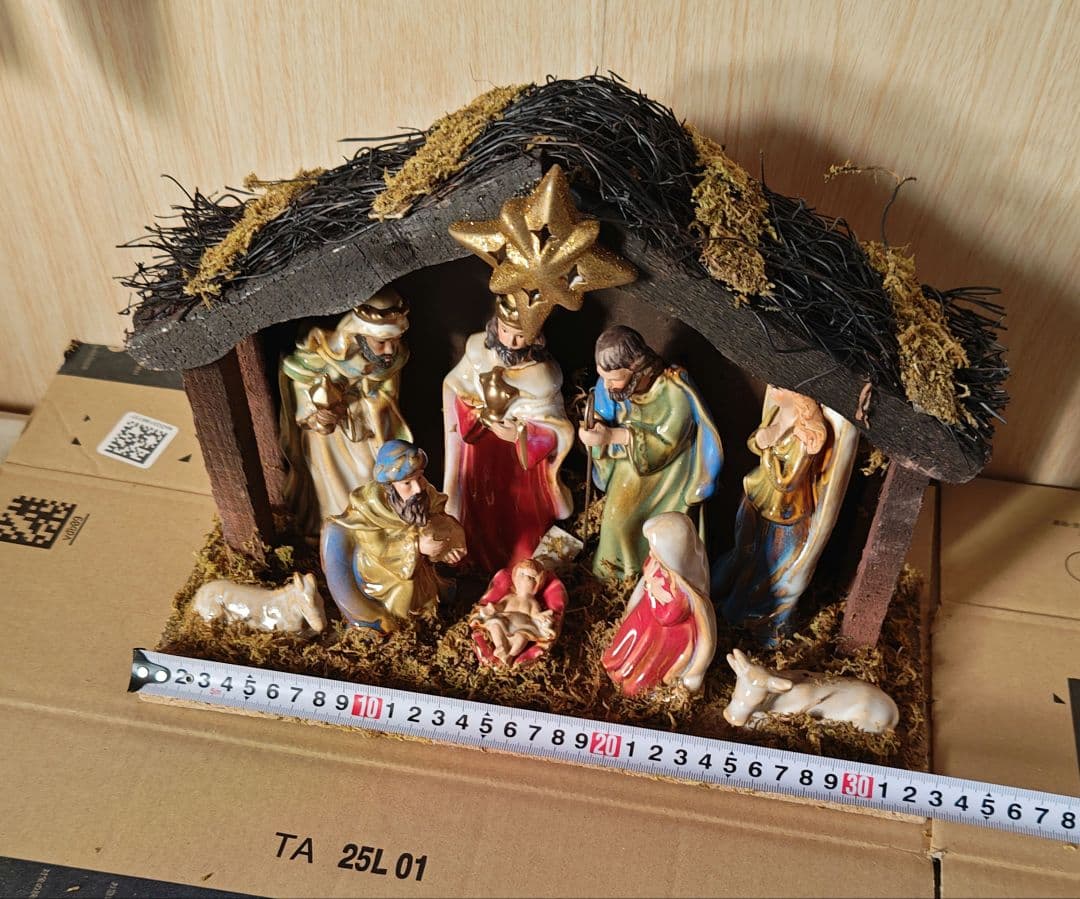 キリストの降誕 誕生シーン◎クリスマス◎フィギュア◎飾り◎陶器◎宗教