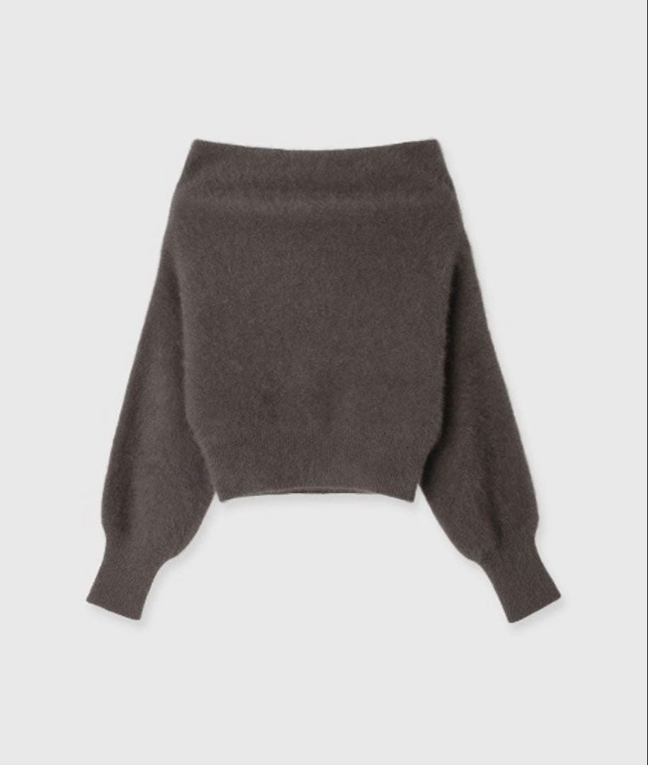 る*る様 ánuans アニュアンス ラクーンフォックスオフショルニットプルオー