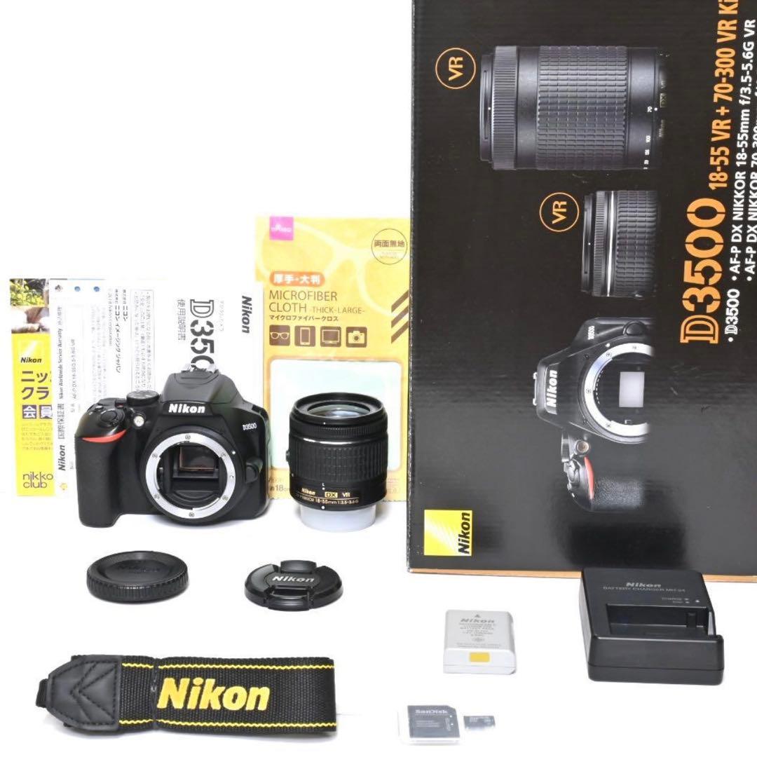 【美品】Bluetoothでカメラに転送！！Nikon D3500レンズキット
