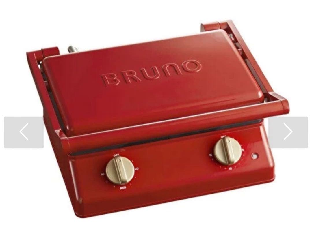 ブルーノ BRUNO ホットサンドメーカー ダブル レッド 2025株主