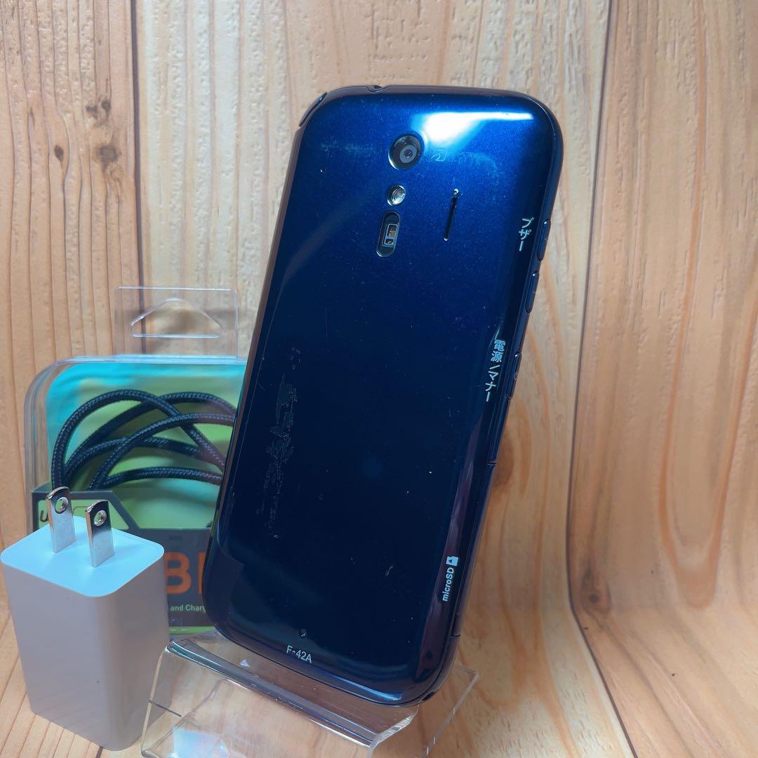 SIMフリー 本体 らくらくスマートフォン 32 GB 167G4 ネイビー