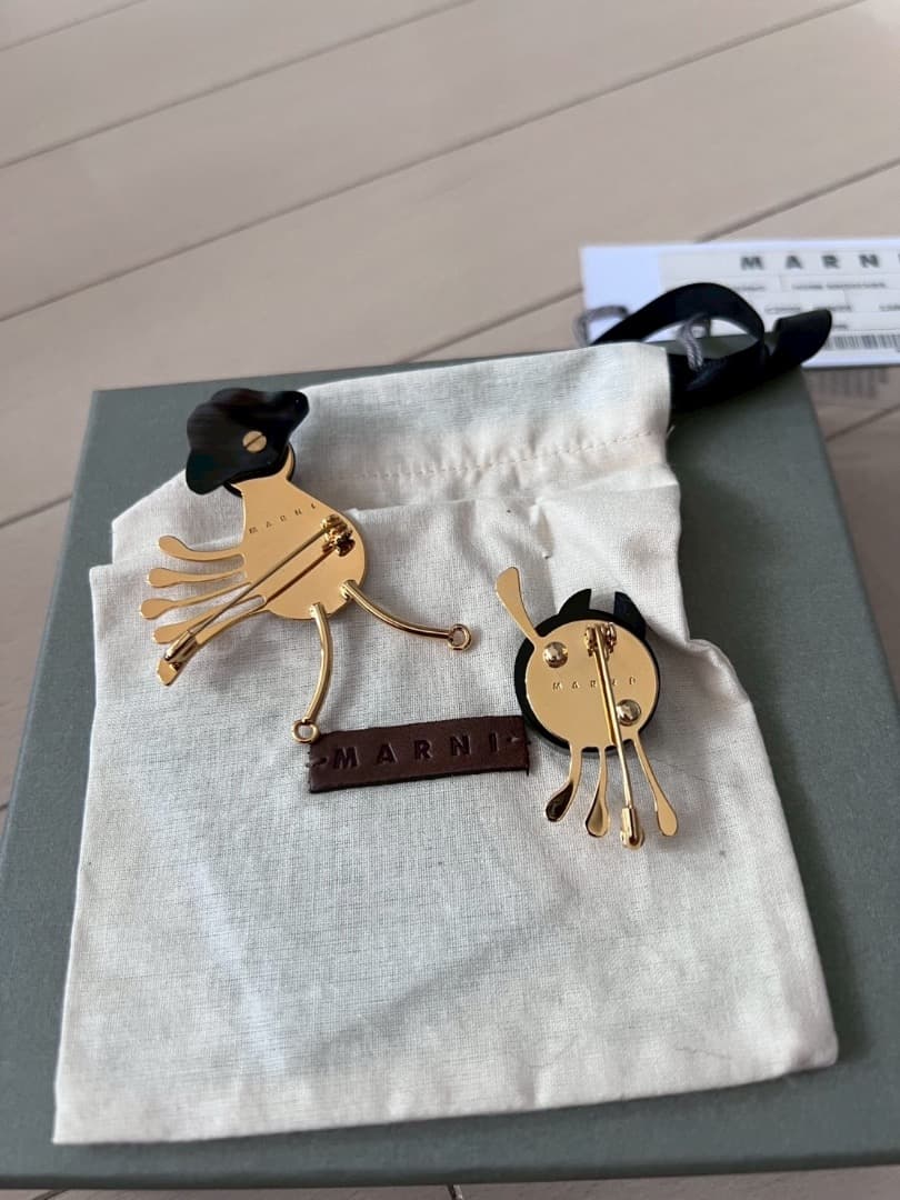 MARNI 動物モチーフ ブローチ 2個セット