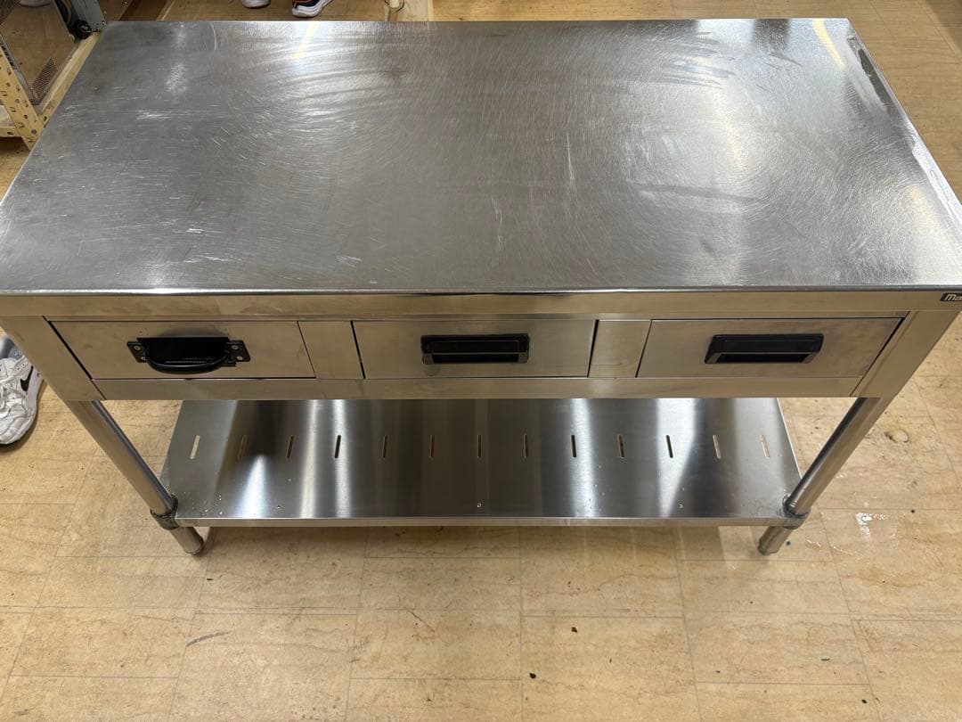 業務用調理台作業台 引き出し付き ステンレス製 Used