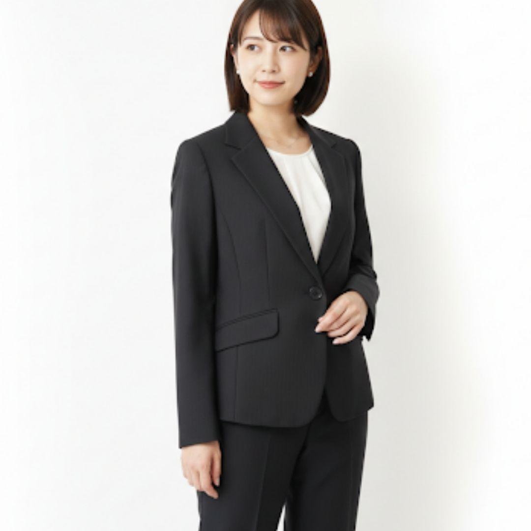 新品タグ付 Craselia 17号 大きいサイズ 黒 パンツスーツ