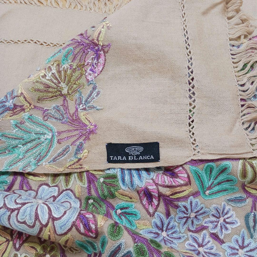 ターラブランカ　ストール　マフラー　総刺繍　未使用品