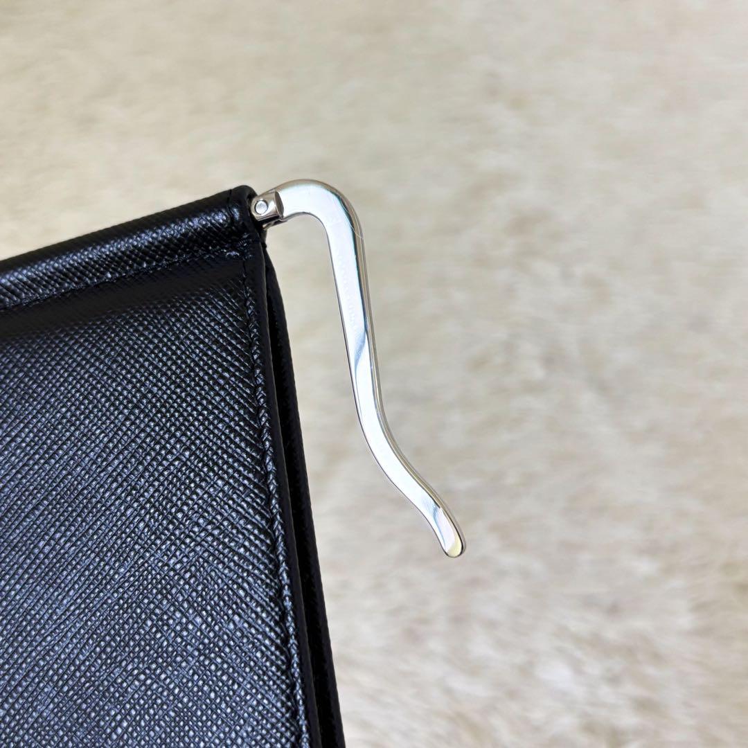 【未使用】プラダ マネークリップ トライアングルロゴ サフィアーノ ブラック 黒