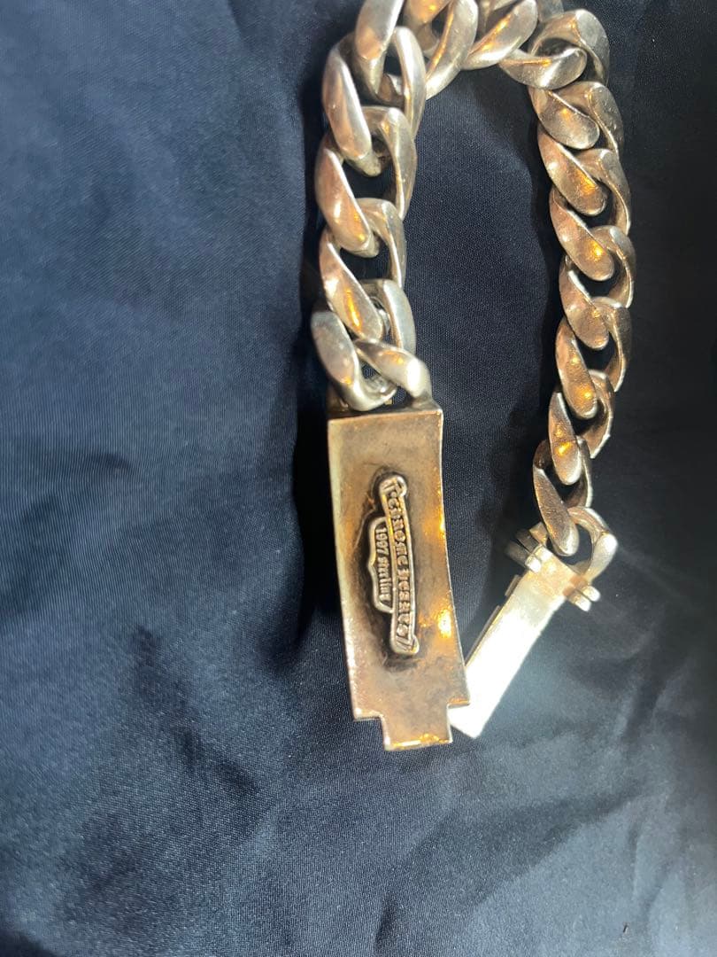 CHROME HEARTS フローラルクロス　IDブレスレット　14リンク