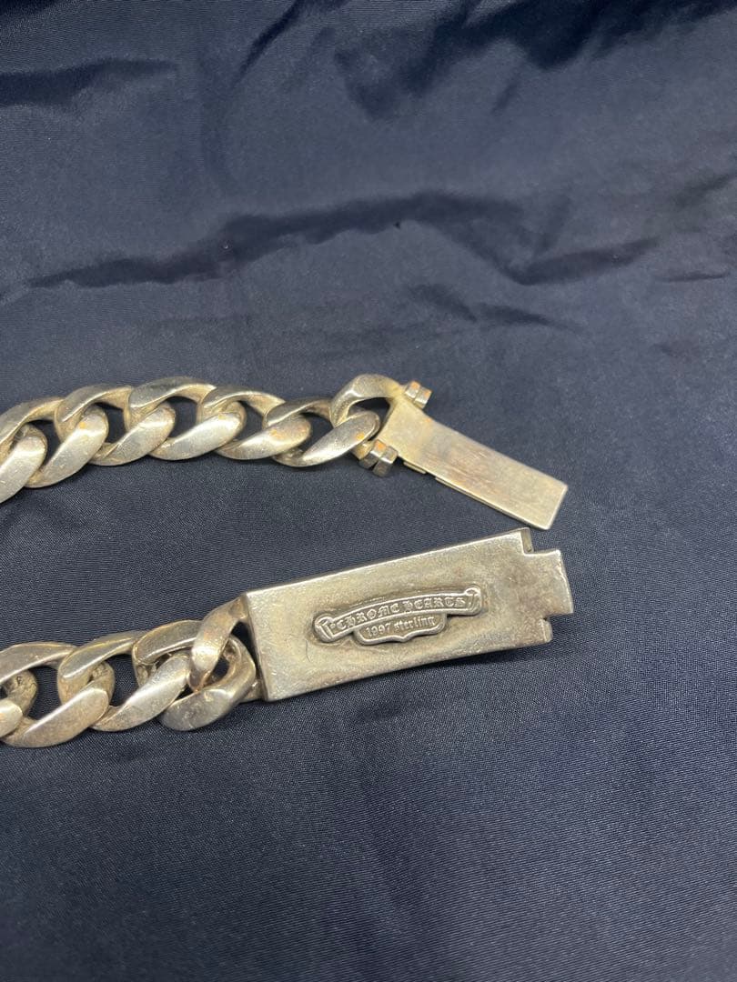 CHROME HEARTS フローラルクロス　IDブレスレット　14リンク