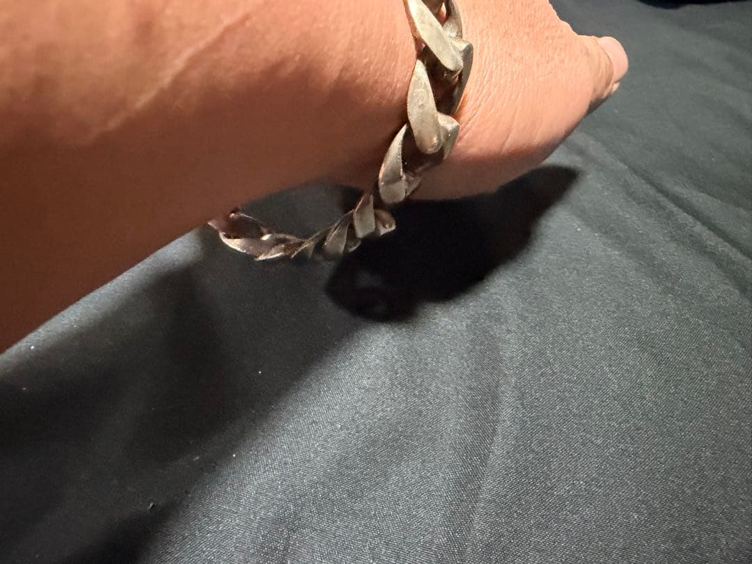 CHROME HEARTS フローラルクロス　IDブレスレット　14リンク